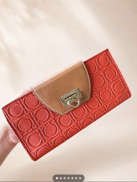 Salvatore Ferragamo Handbags - Salvatore Ferragamo COLORFUL UNIQUE GANCINI Embossed Wallet EUC